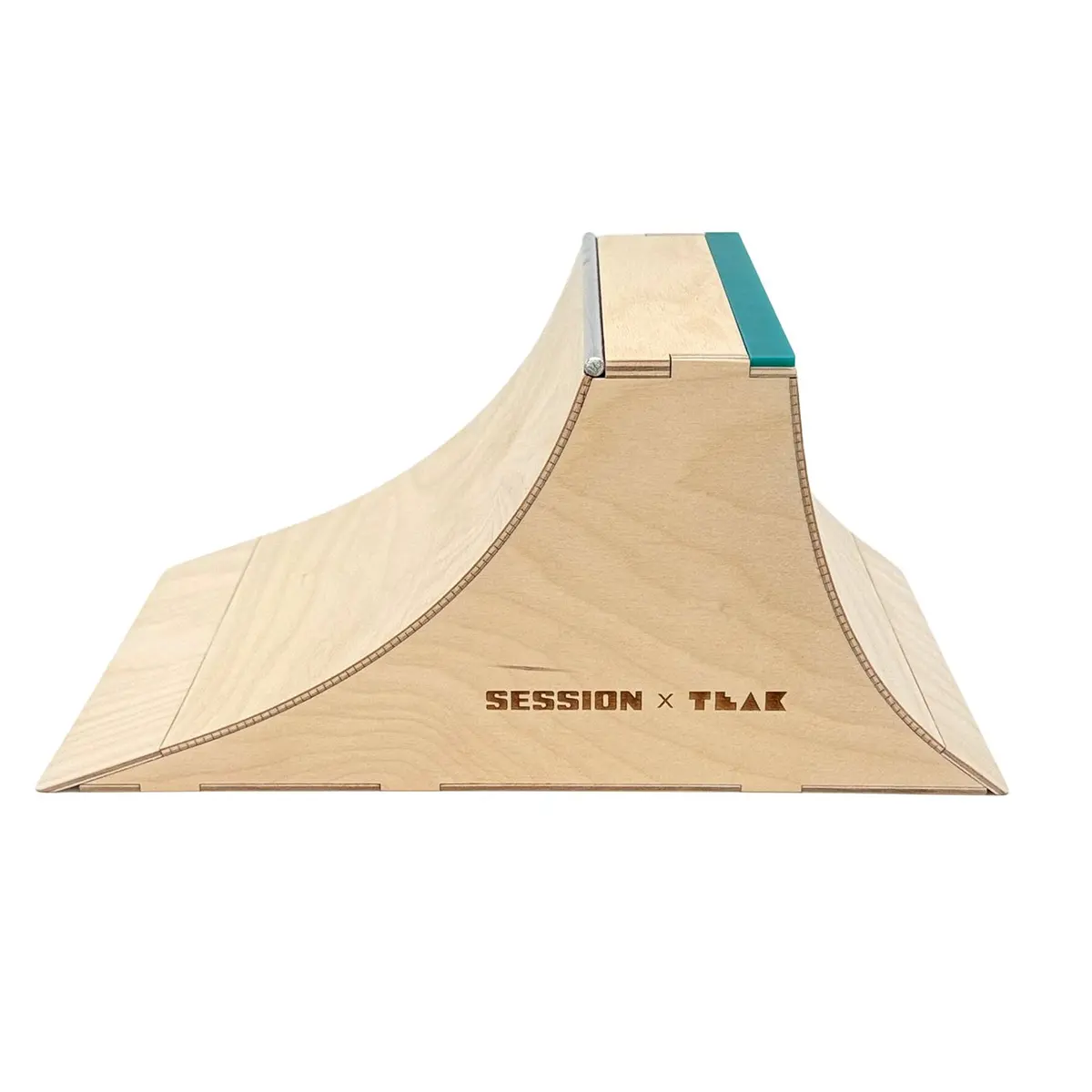 The Wall Xl - Double Quarter Pipe With A Wall Ride + Custom Matte Acrylic Brick And Stainless Steel Bar Coping 1