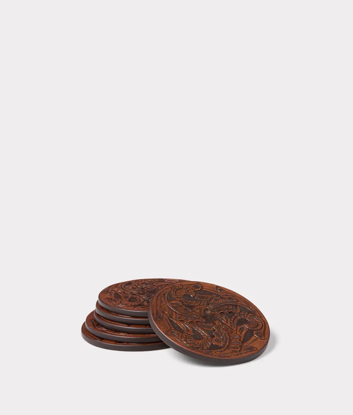 Carver Coaster - Set Of Six :: Brown 1
