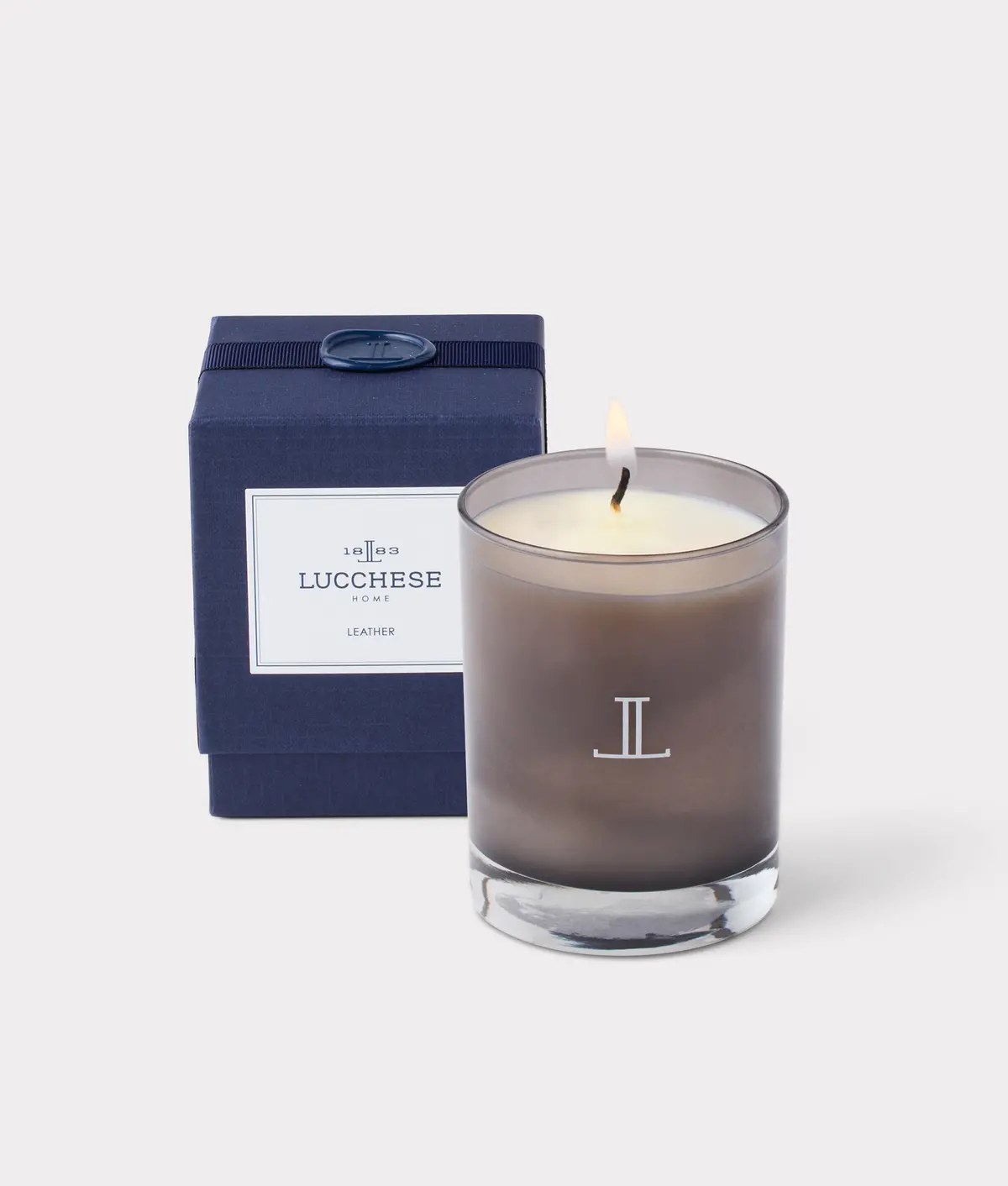 Leather Scented Candle :: Grey 1