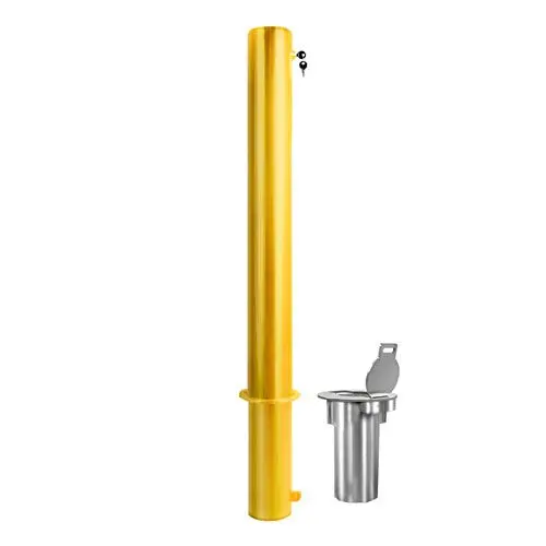 4" Carbon Steel Internal Locking Removable Bollard With Embedment Sleeve (36" Height) 1