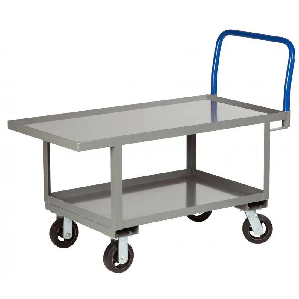 Fixed Work Height Plarform Truck W/ Lower Shelf And Retaining Lips 1