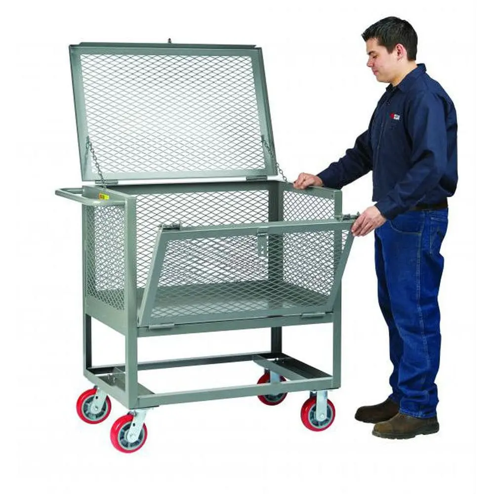Raised Platform Truck W/ Drop-Gate And Lid 2