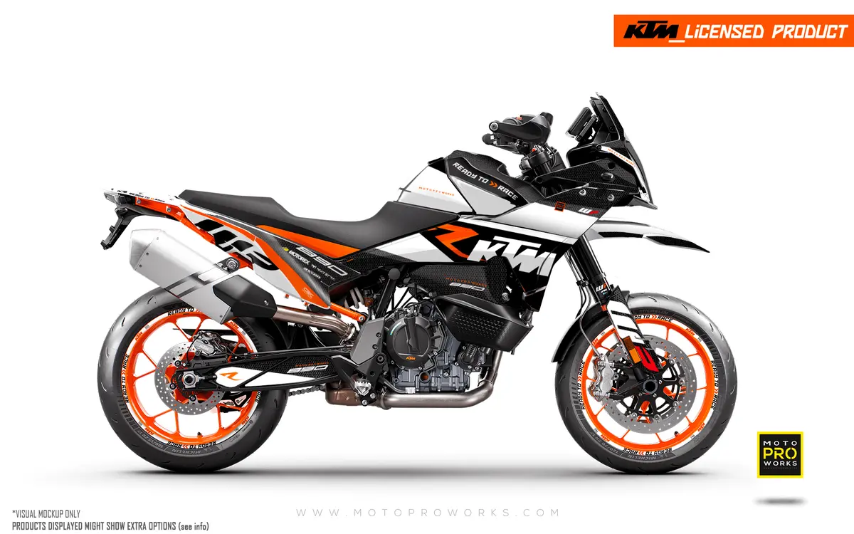 Ktm 890 Smt Graphics - "Rr-Tech" (White) 1