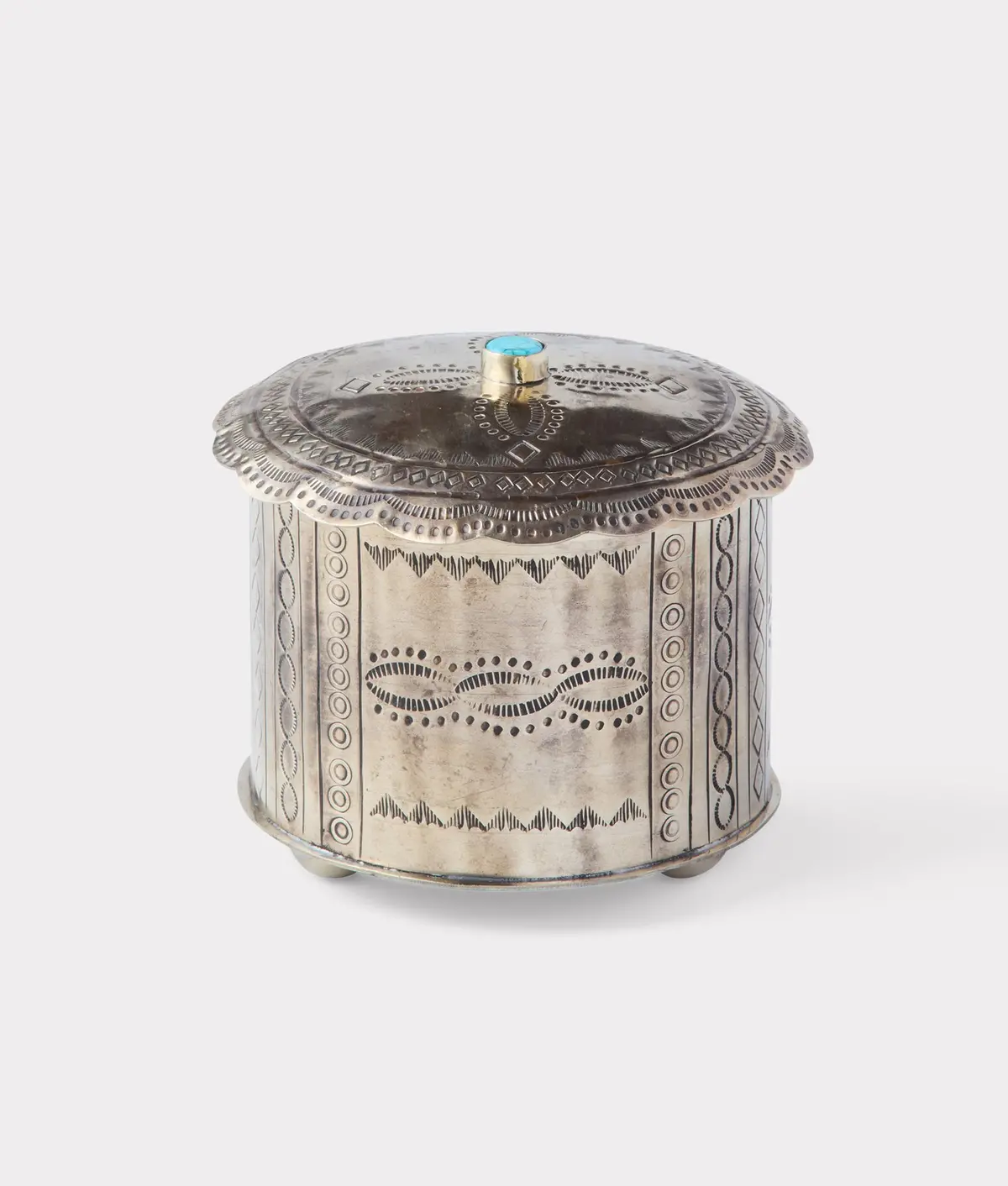 Southwestern Round Box :: Silver 1