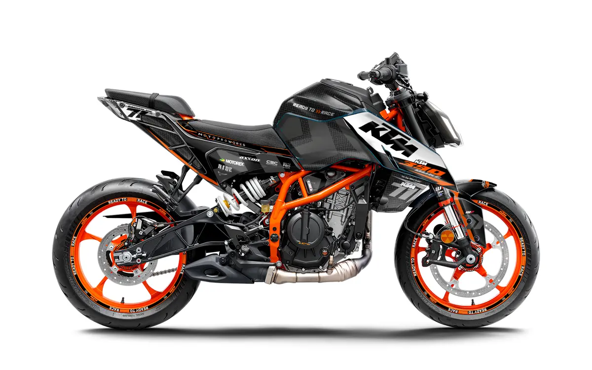 Ktm 390 Duke 2024-2025 Graphics - "Rasorblade" (Black/Orange) 1