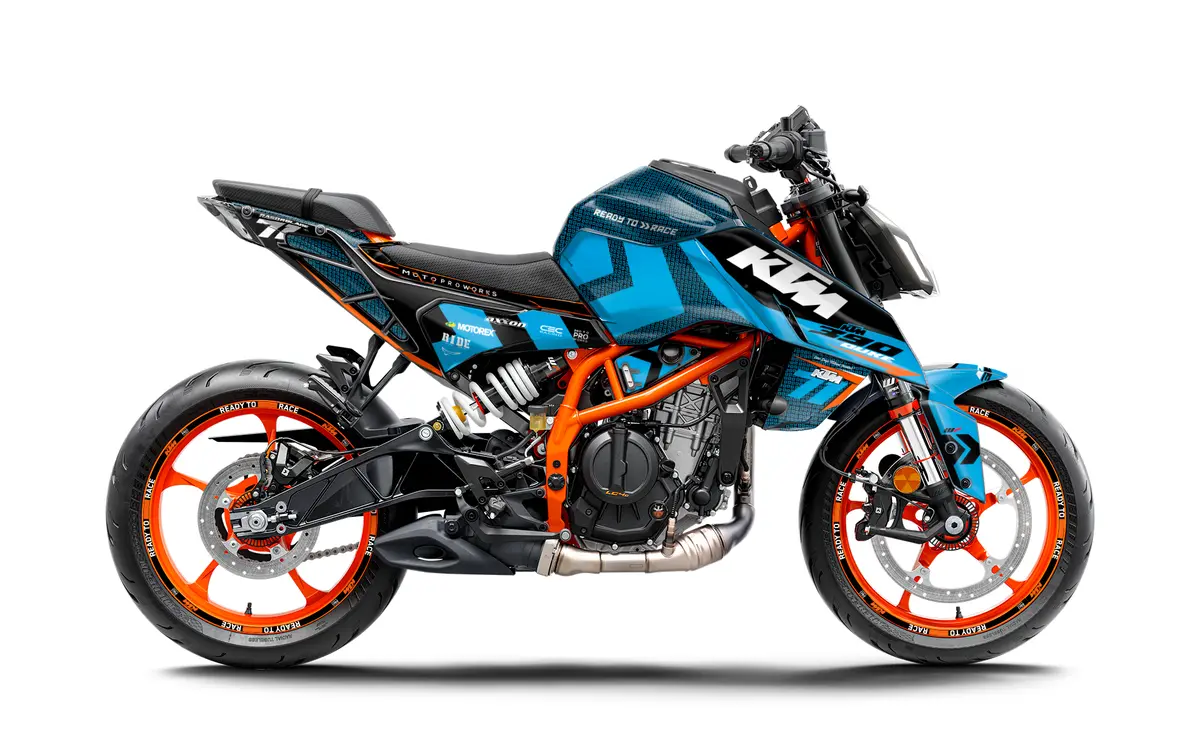 Ktm 125 Duke 2024-2025 Graphics - "Rasorblade" (Blue) 1