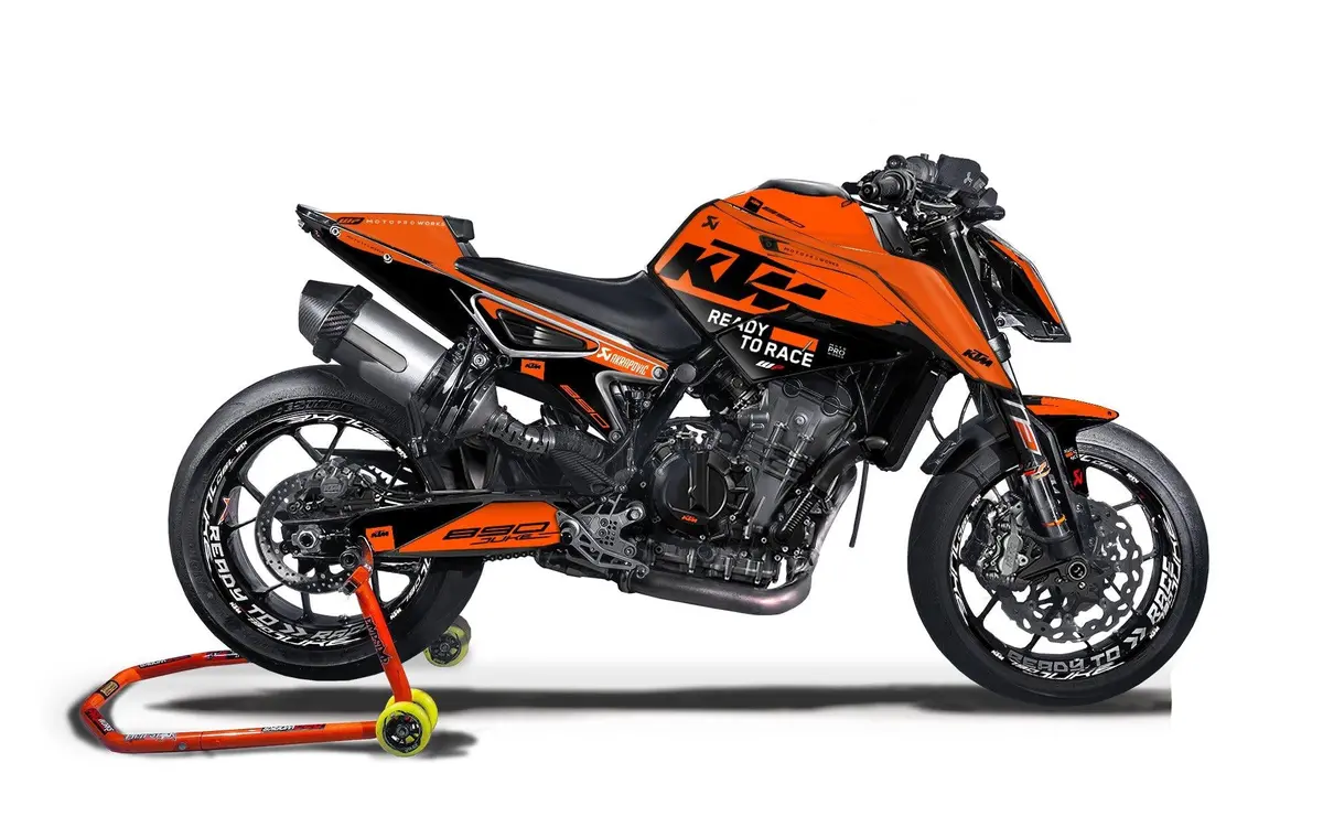 Ktm 790/890 Duke Graphics - "Pitlane" (Black/Orange) 1