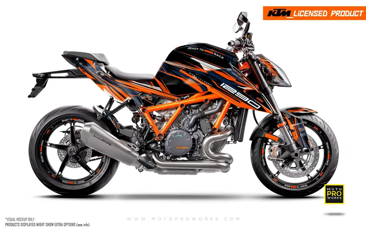 Ktm 1290 Super Duke R Graphics - "Ripple" (Orange) 1