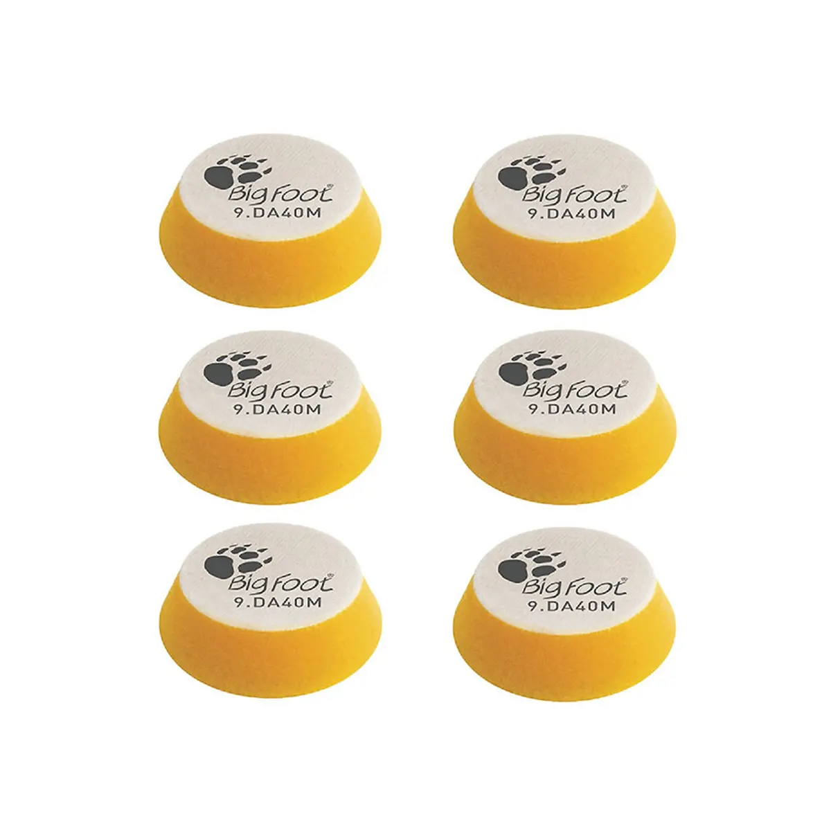 Rupes Bigfoot Foam Pad Fine Yellow 30/40Mm 6Pk - 9.Da40m (*) 1
