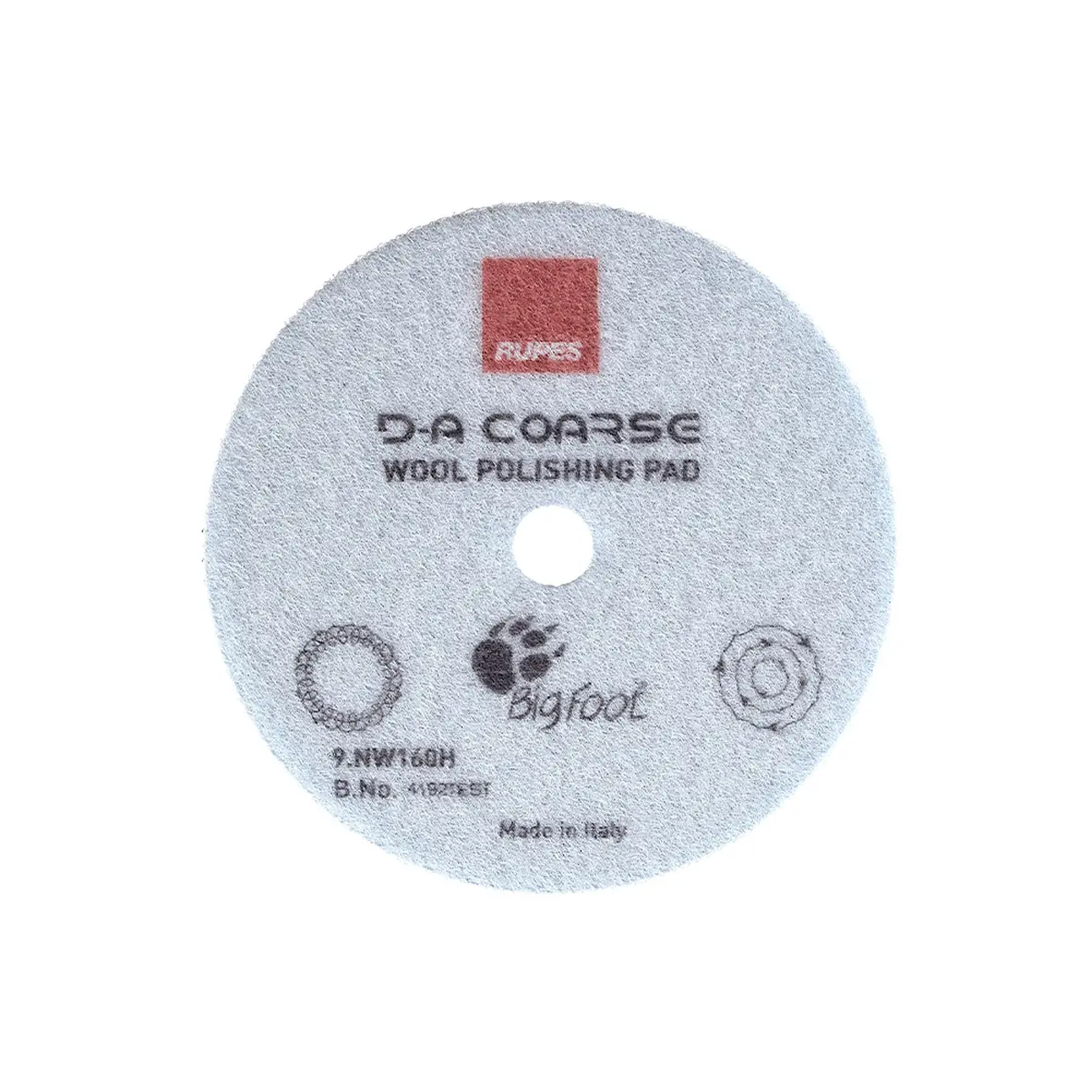 Rupes Bigfoot Coarse Wool Polishing Pad Blue 160Mm - 9.Nw160h (*) 2
