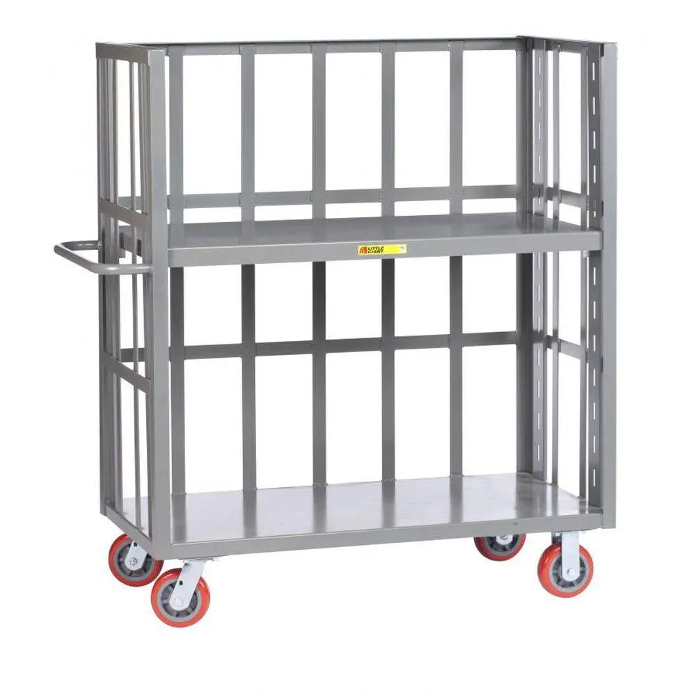 3-Sided Adjustable Shelf Trucks - Slat-Type Sides 1