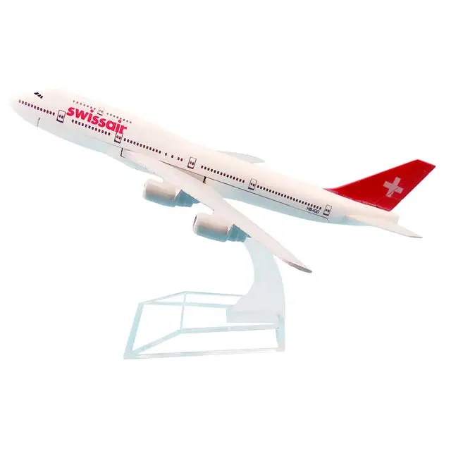 Avião Colecionável Swissair 380 Escala 16 Cm 1