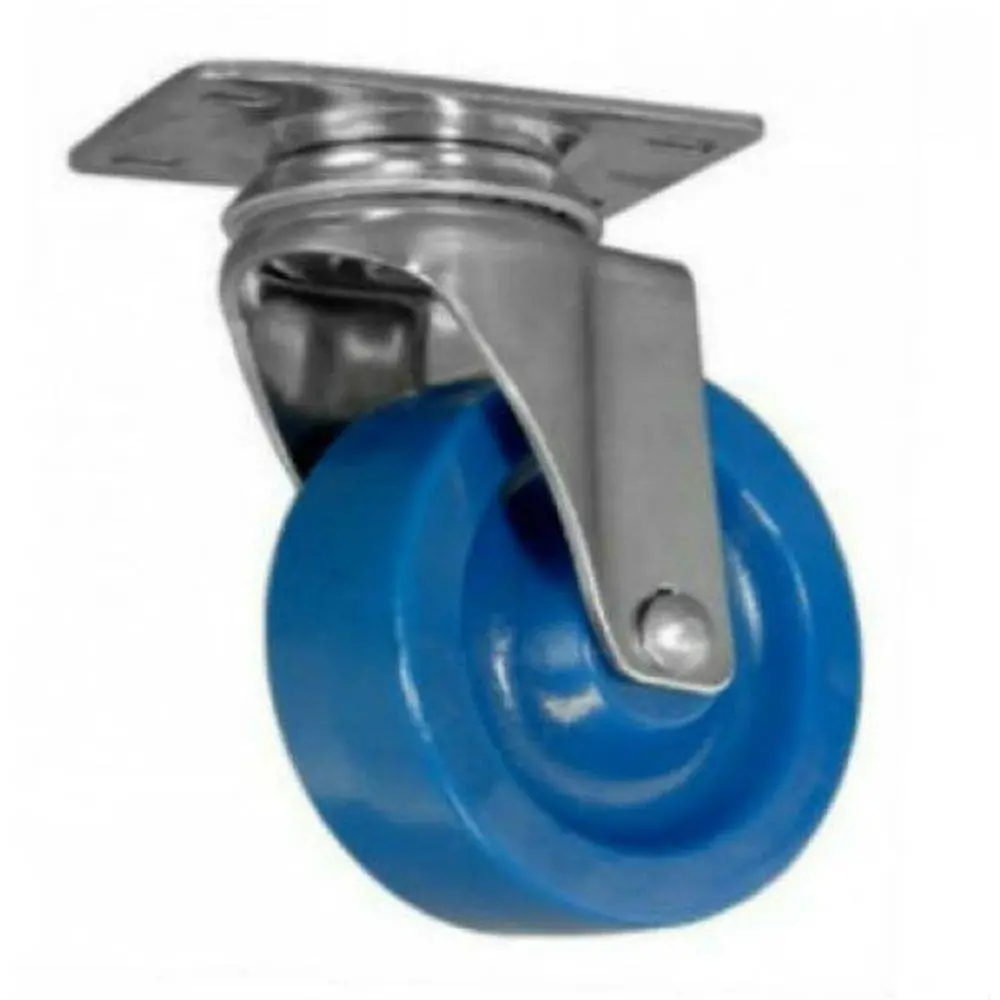 4" X 1-1/4" Duralastomer Wheel Swivel Caster Stainless Steel - 350 Lbs Capacity 1