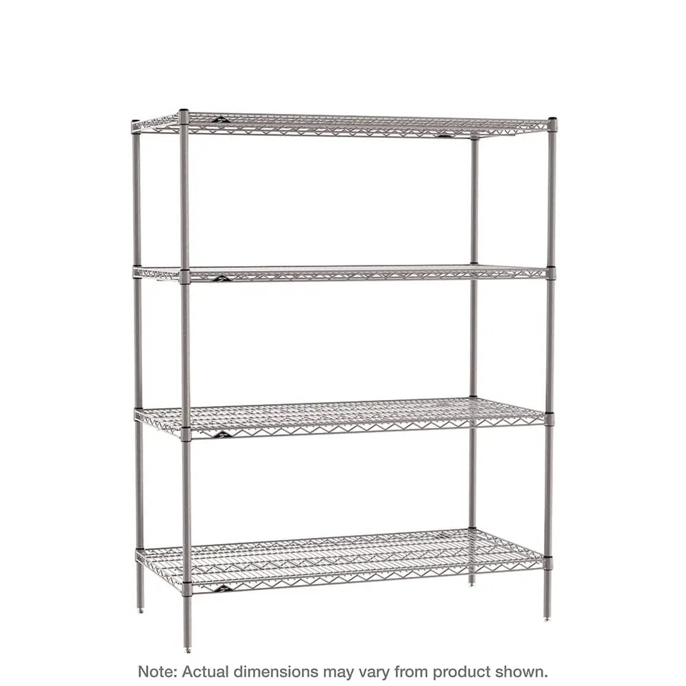 Metro - S-4 Super Erecta 4-Shelf Industrial Wire Shelving Starter Unit 1