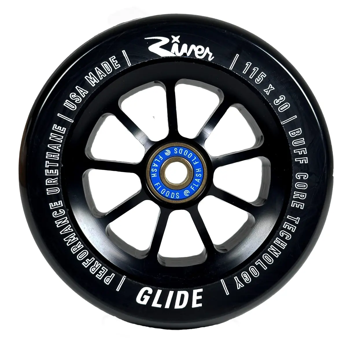 River Wheel Co – “Shadow” Glide 115 X 30 (Black On Black) 1