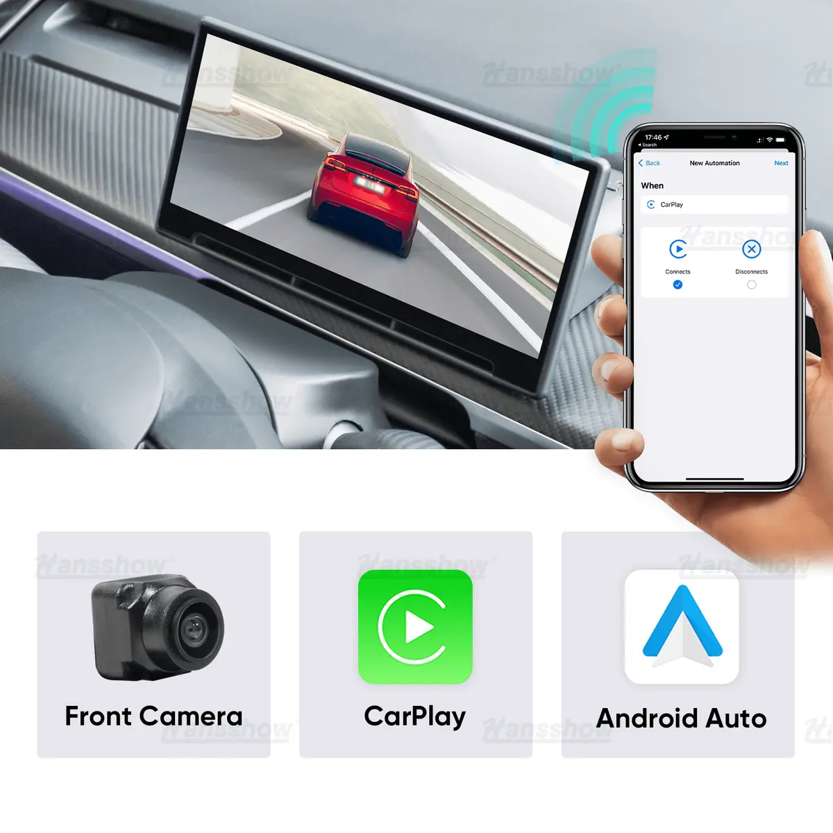 Model 3/Y F9 9 Inches Touch Screen Carplay/Android Auto Smart Dashboard With... 1