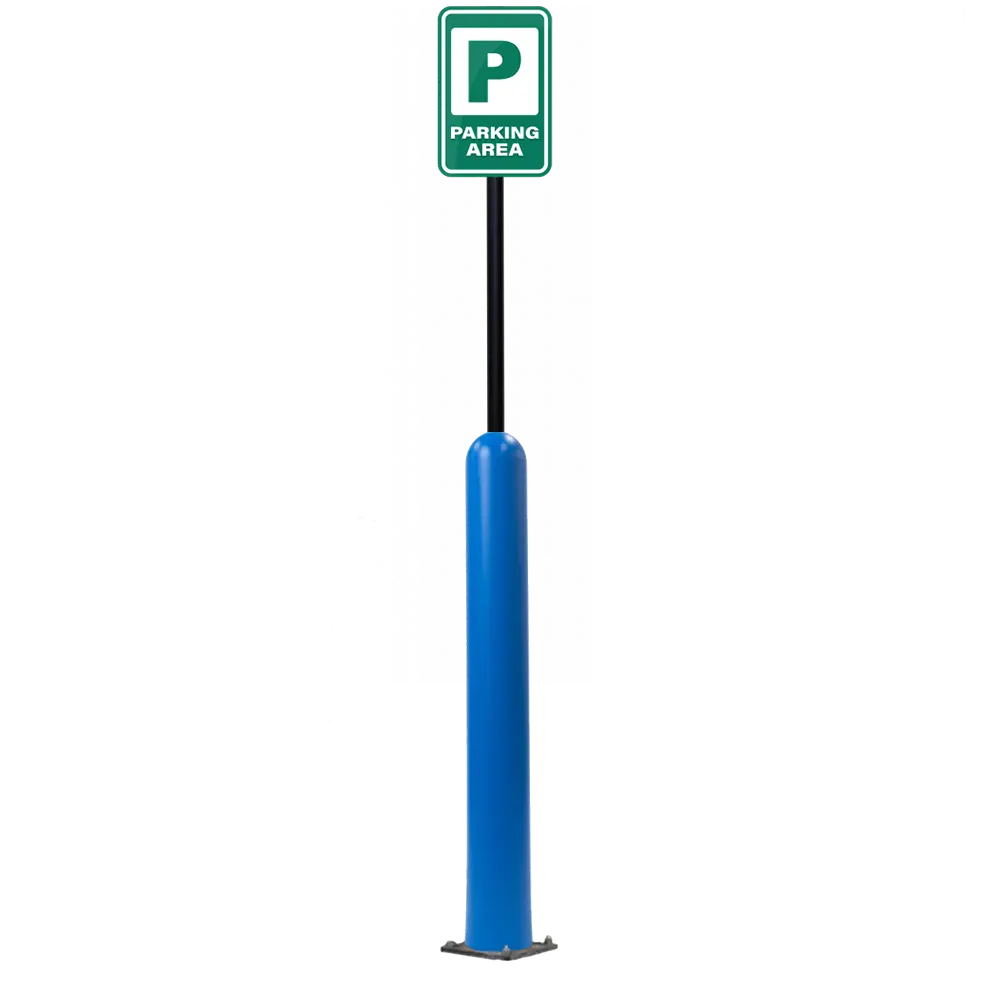 6" X 72" Heavy Duty Flex-Bollard Sign System For Asphalt 1
