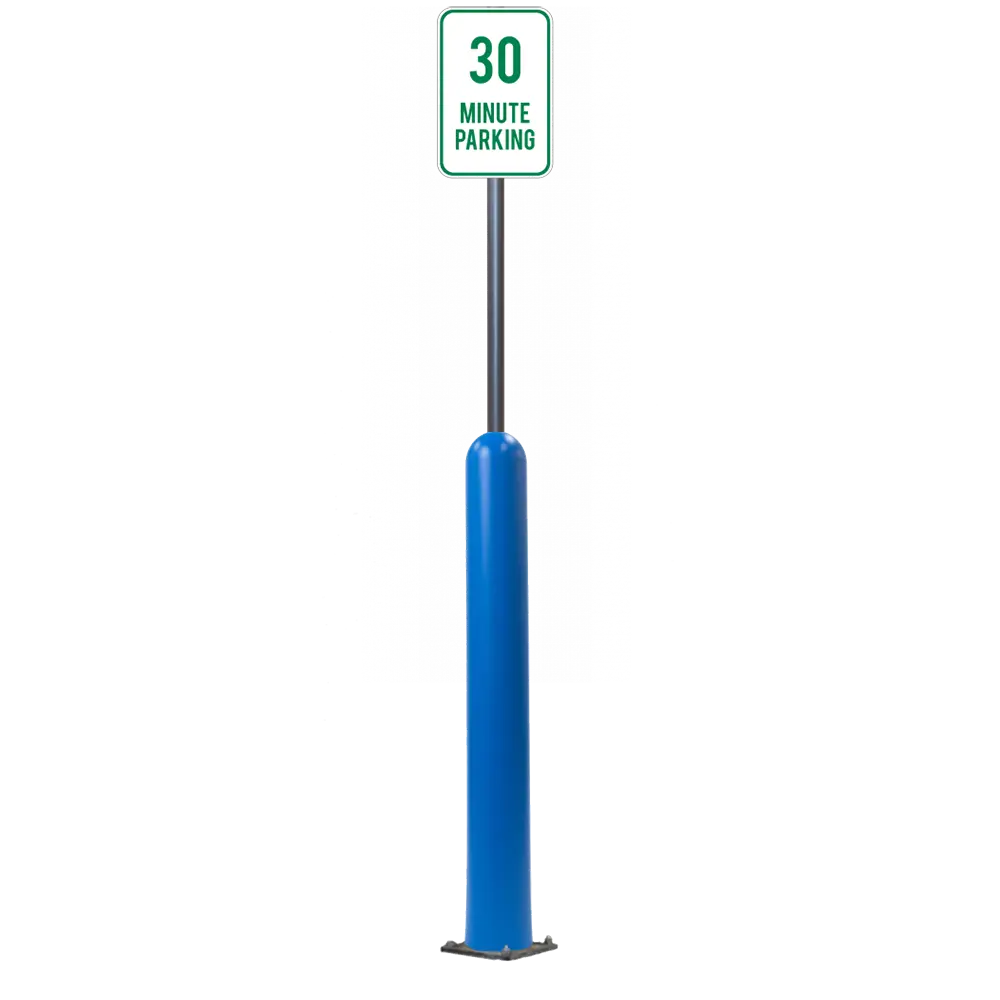 4" X 42" Base Plate Bollard Sign System 40