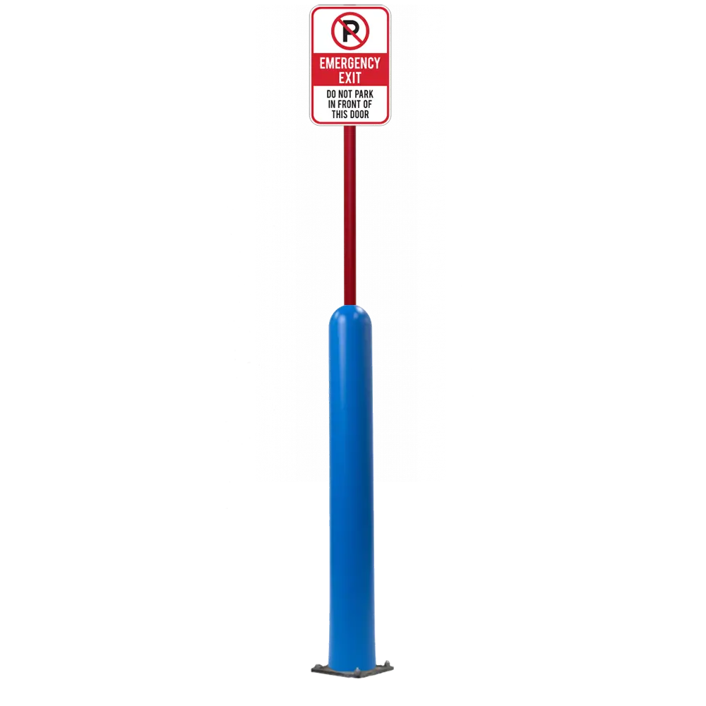 4" X 42" Base Plate Bollard Sign System 53