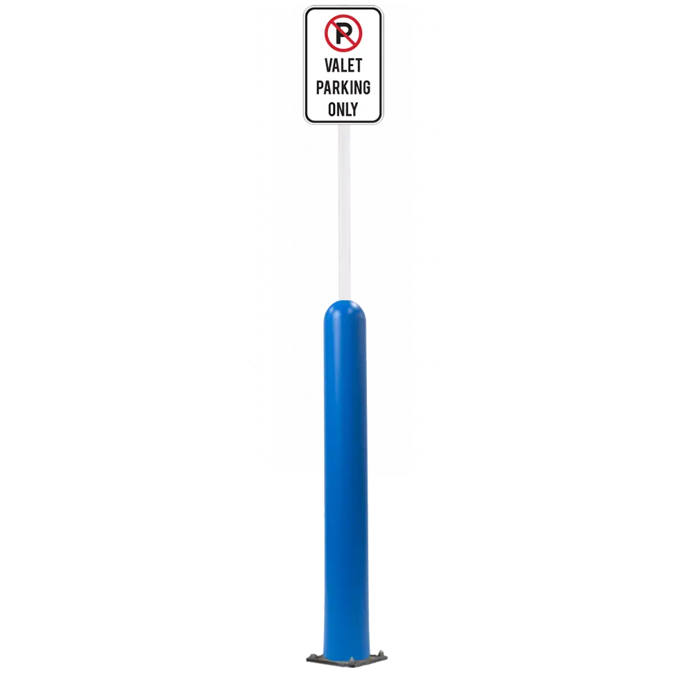 4" X 42" Base Plate Bollard Sign System 66