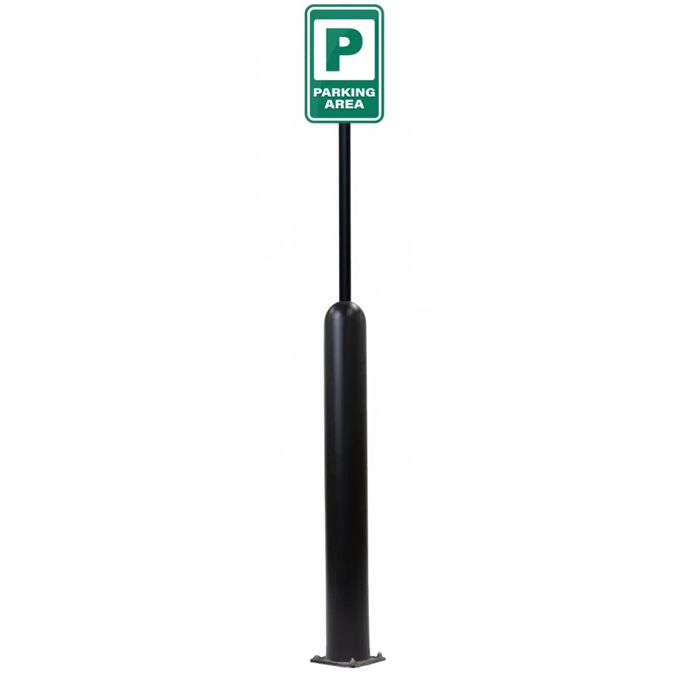 4" X 42" Base Plate Bollard Sign System 2