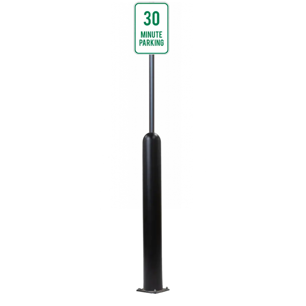 4" X 42" Base Plate Bollard Sign System 41