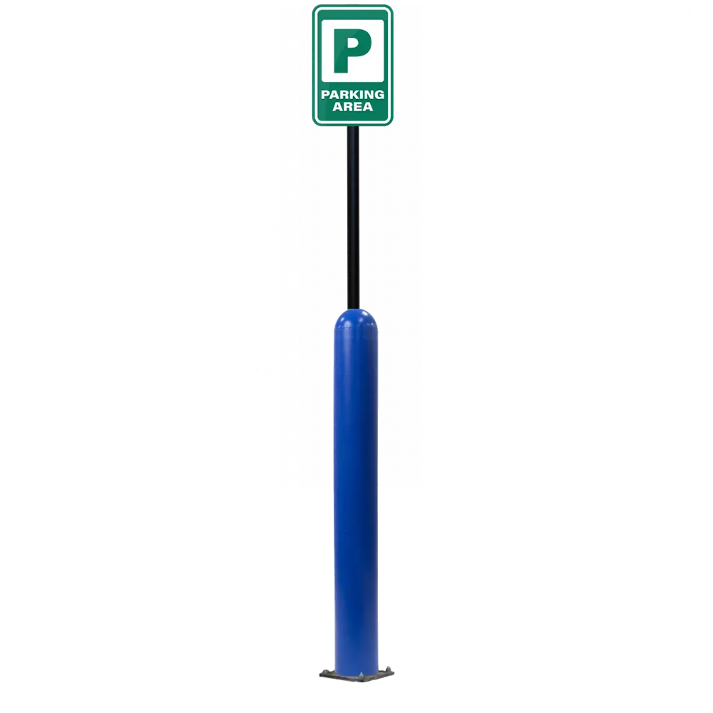 4" X 42" Base Plate Bollard Sign System 3