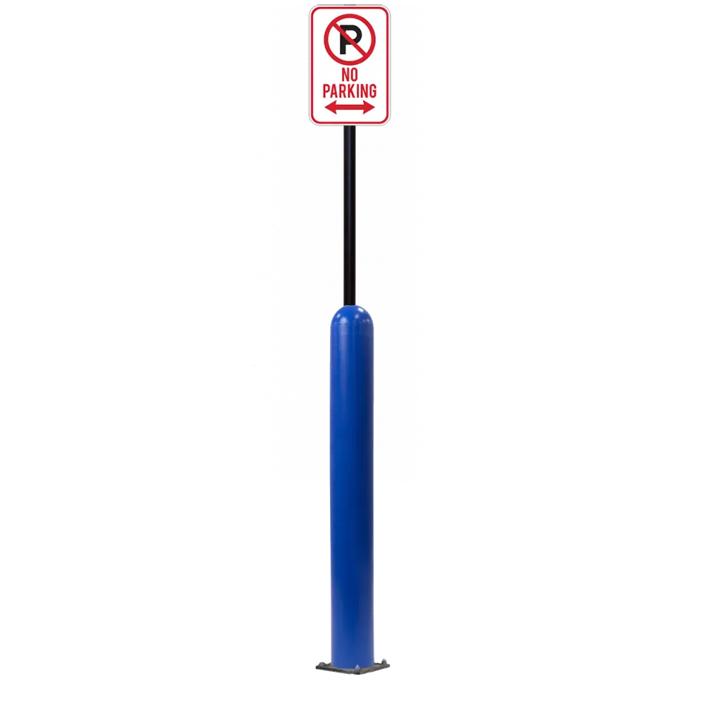 4" X 42" Base Plate Bollard Sign System 29