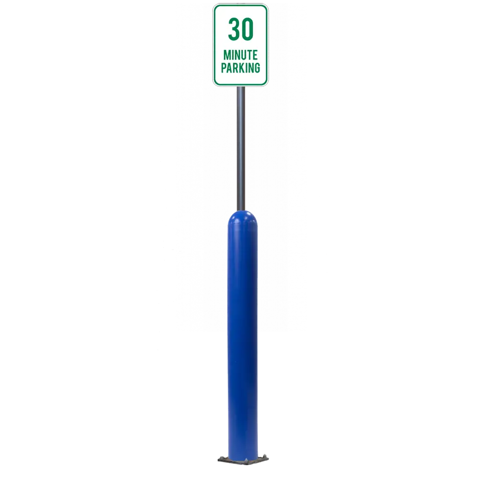 4" X 42" Base Plate Bollard Sign System 42