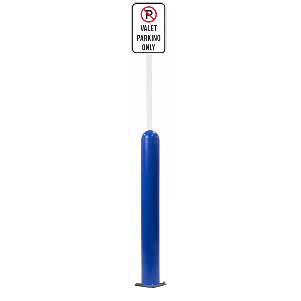 4" X 42" Base Plate Bollard Sign System 68