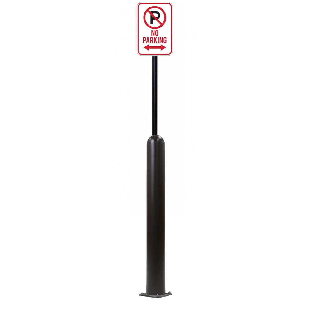 4" X 42" Base Plate Bollard Sign System 30