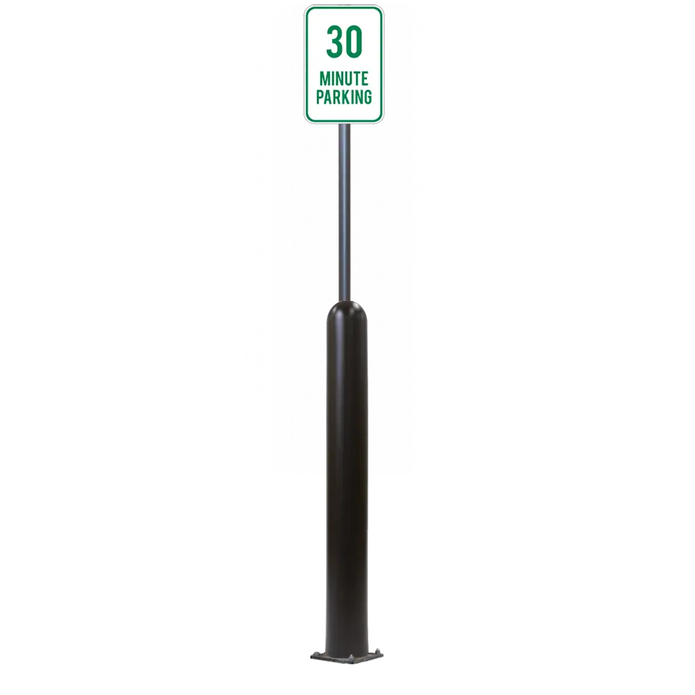 4" X 42" Base Plate Bollard Sign System 43