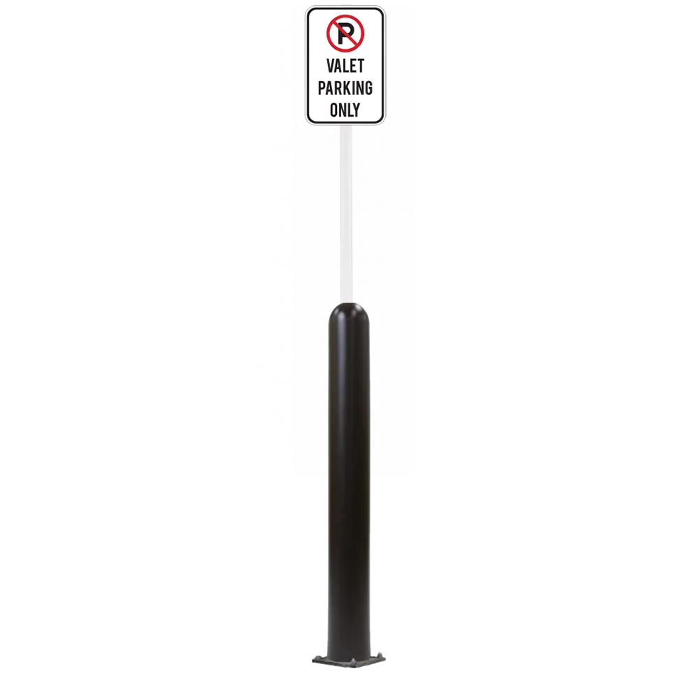 4" X 42" Base Plate Bollard Sign System 69