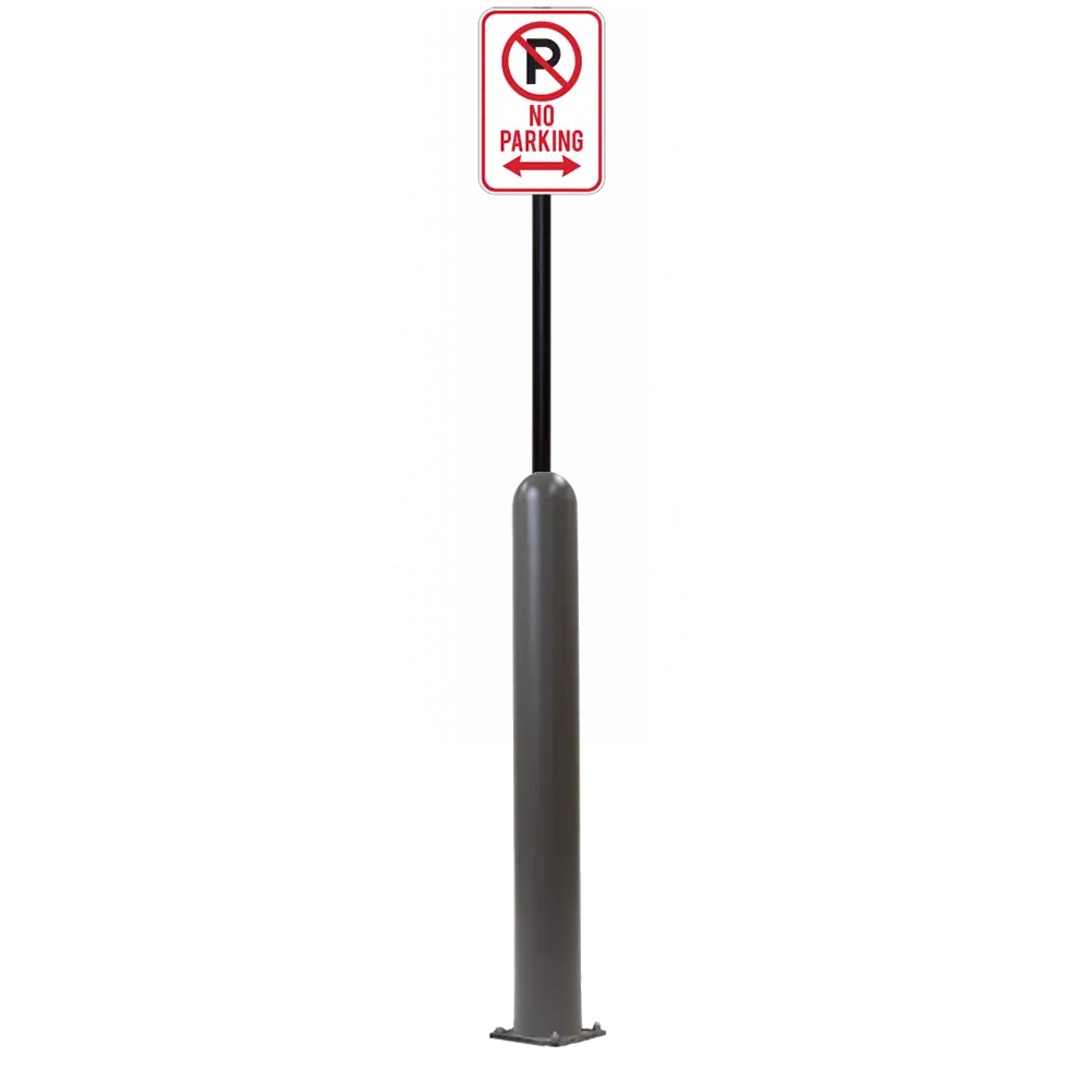 4" X 42" Base Plate Bollard Sign System 31