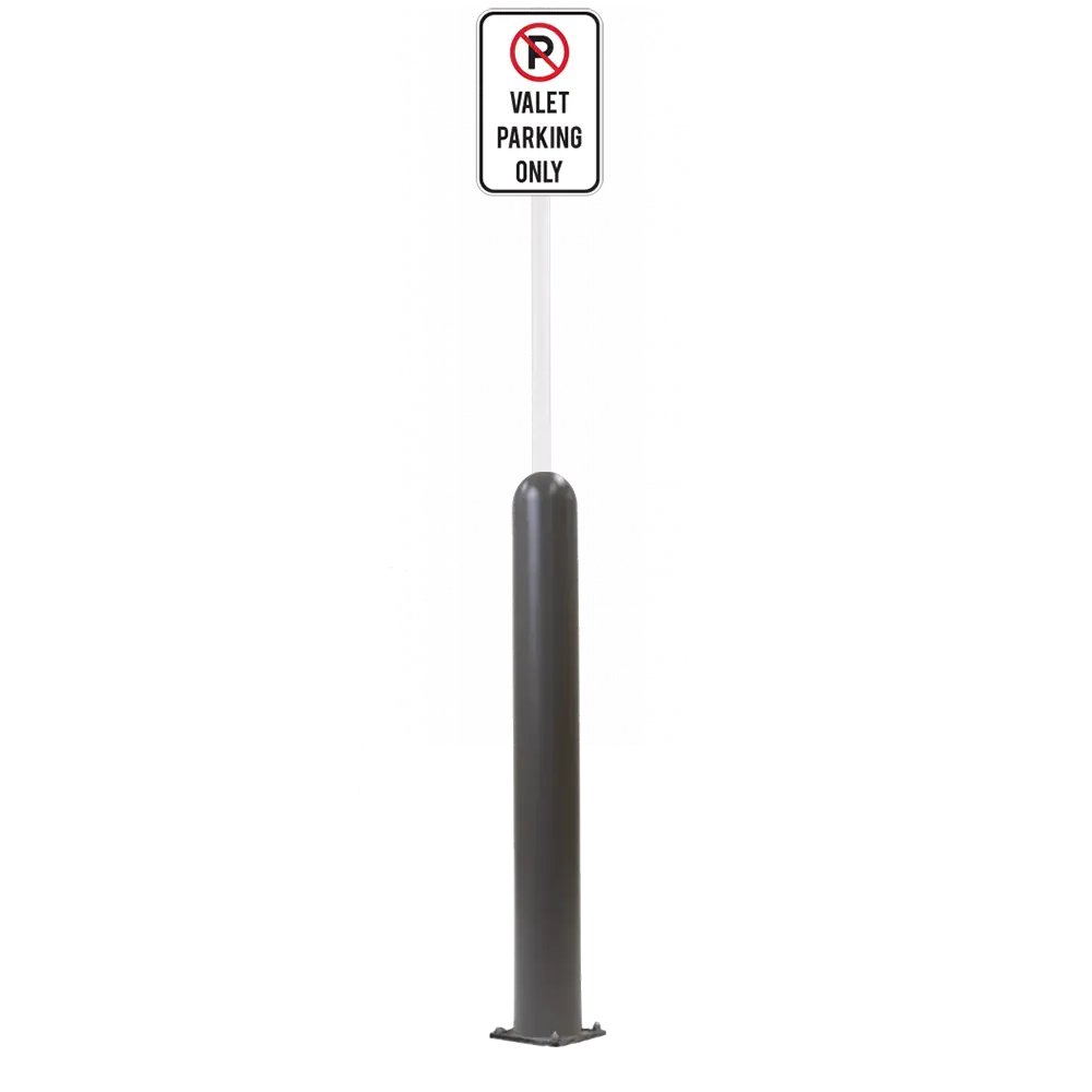 4" X 42" Base Plate Bollard Sign System 70