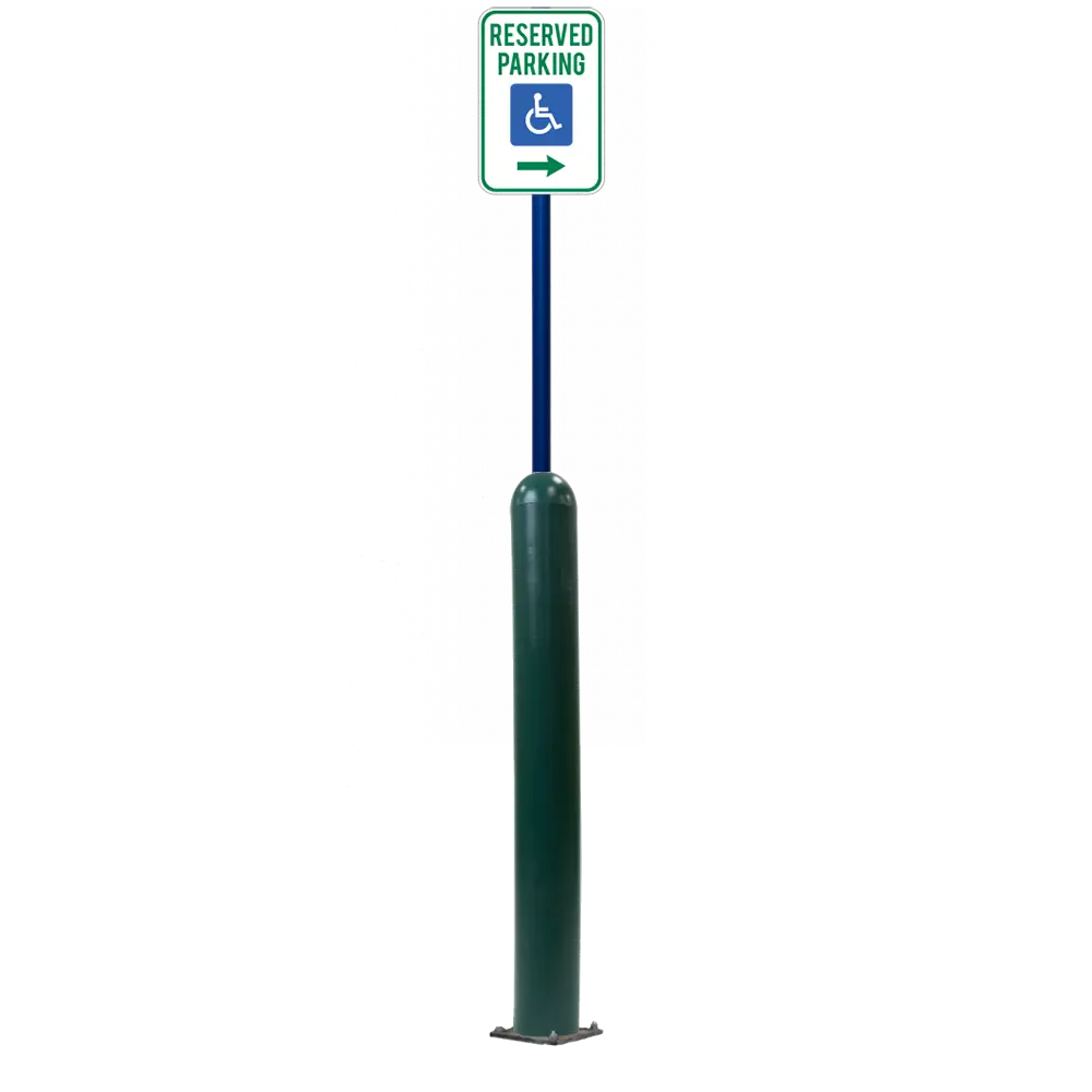 4" X 42" Base Plate Bollard Sign System 19