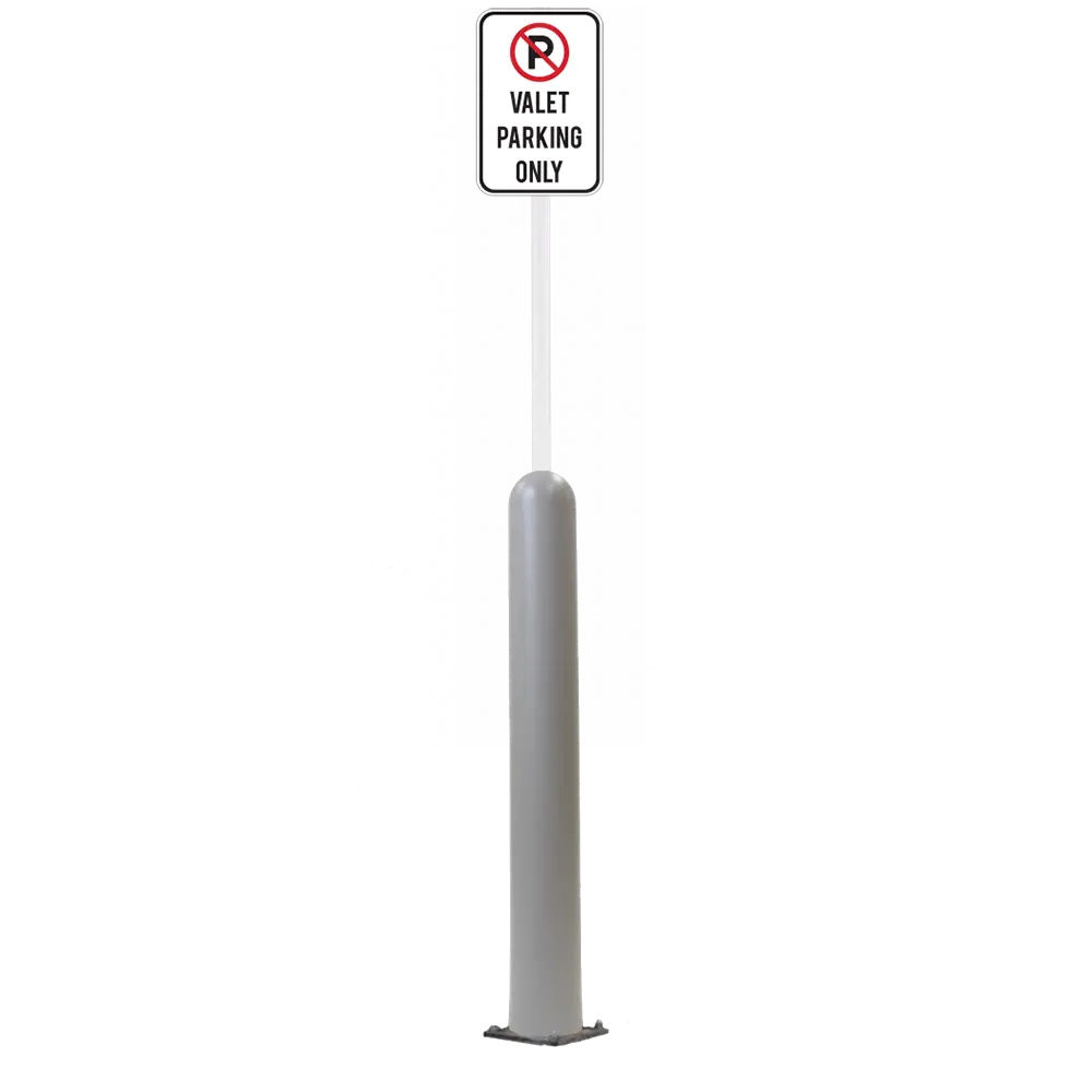 4" X 42" Base Plate Bollard Sign System 72