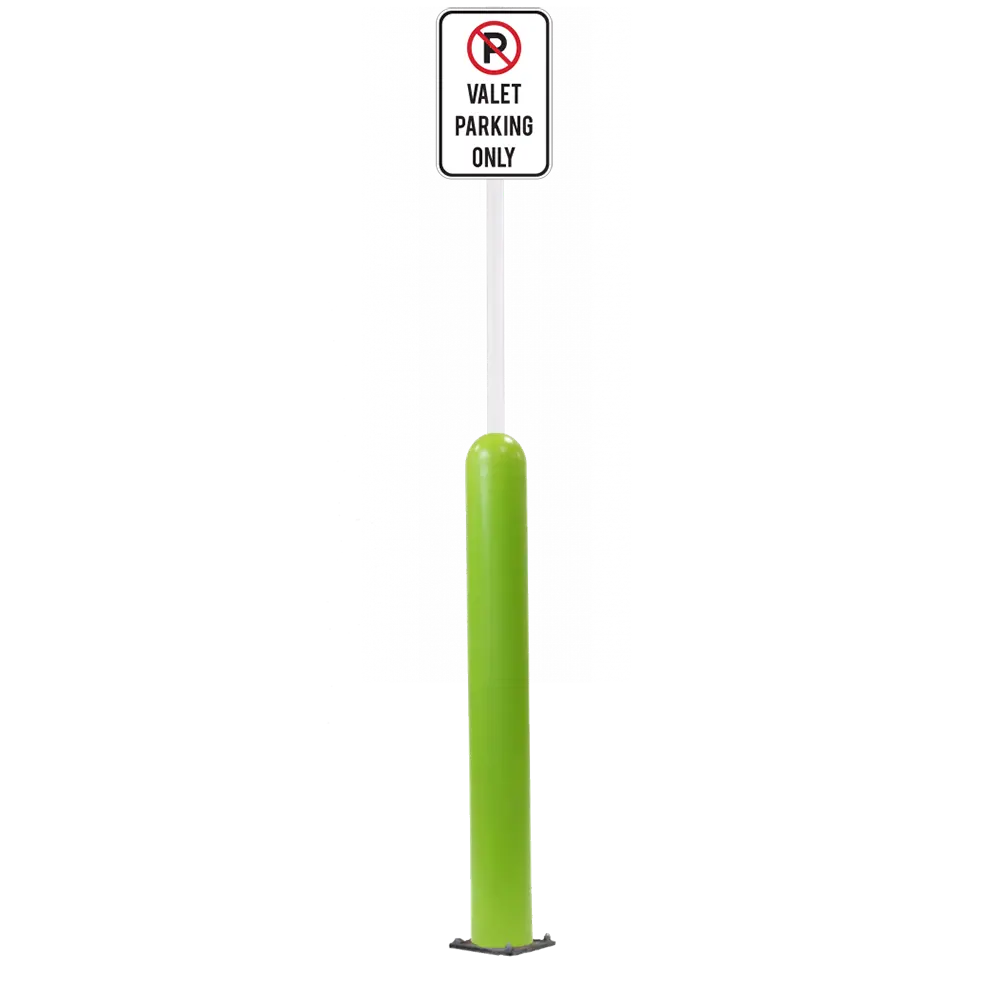 4" X 42" Base Plate Bollard Sign System 73