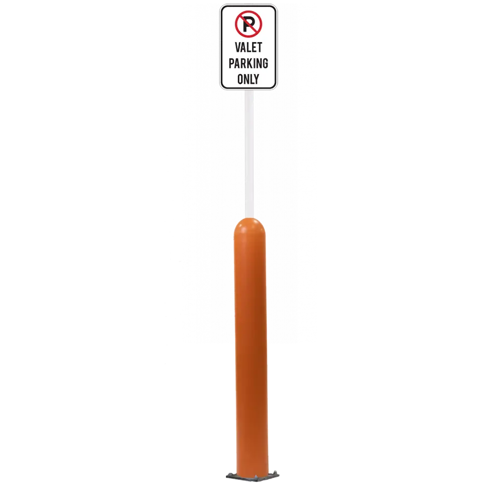 4" X 42" Base Plate Bollard Sign System 74
