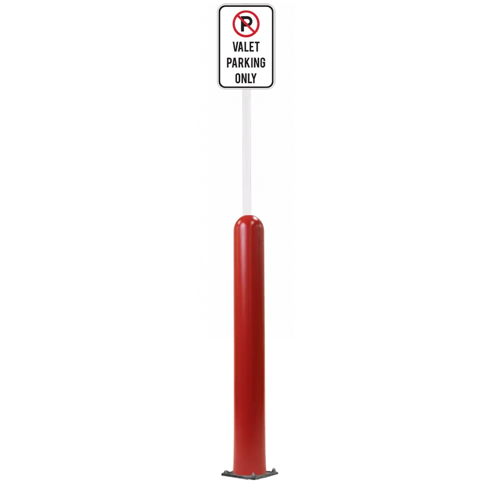 4" X 42" Base Plate Bollard Sign System 75