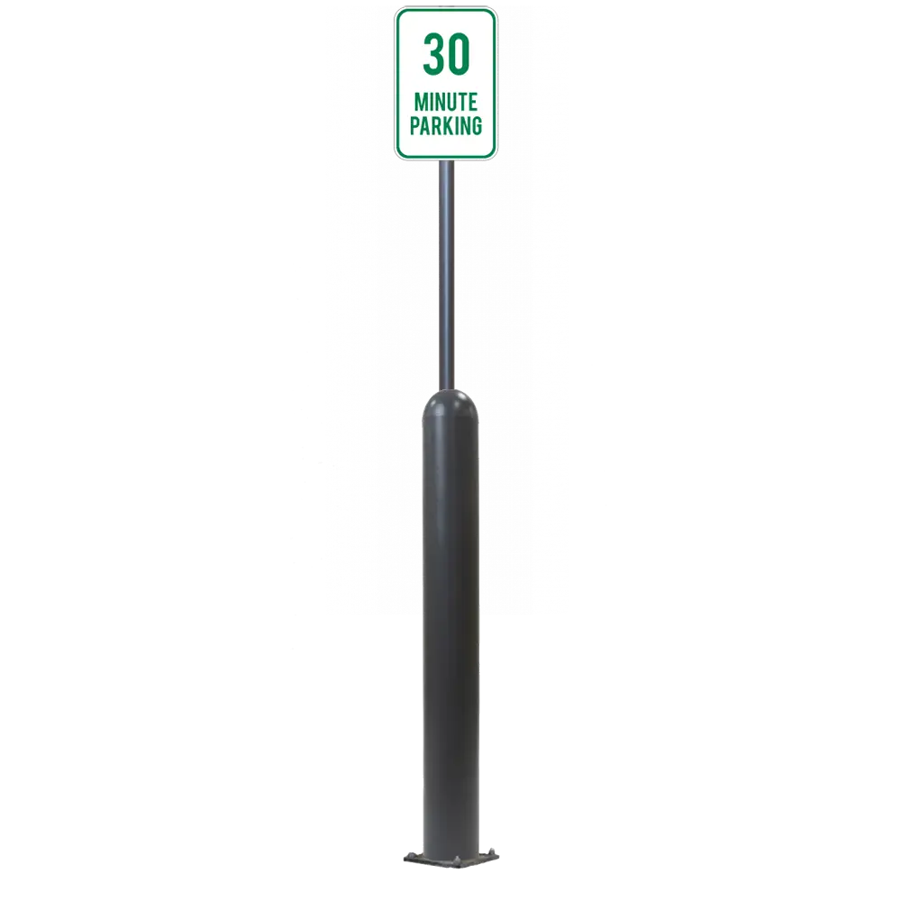 4" X 42" Base Plate Bollard Sign System 50