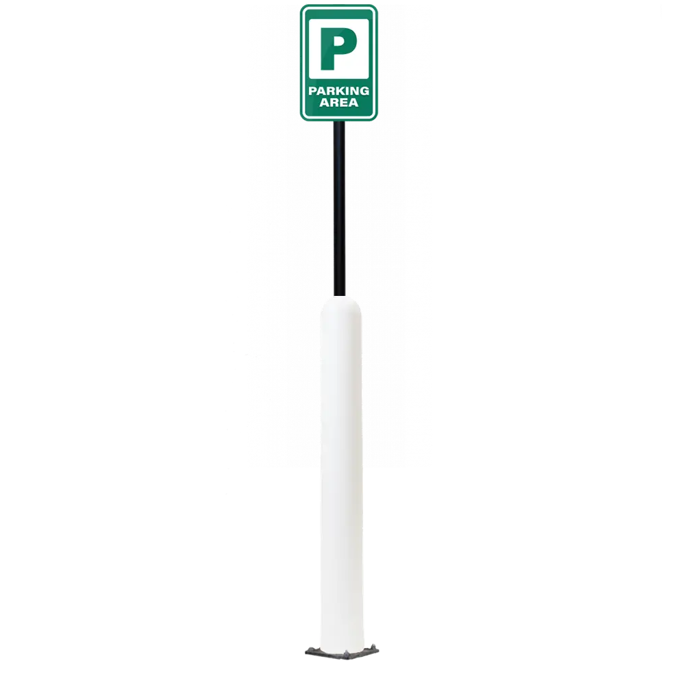 4" X 42" Base Plate Bollard Sign System 12
