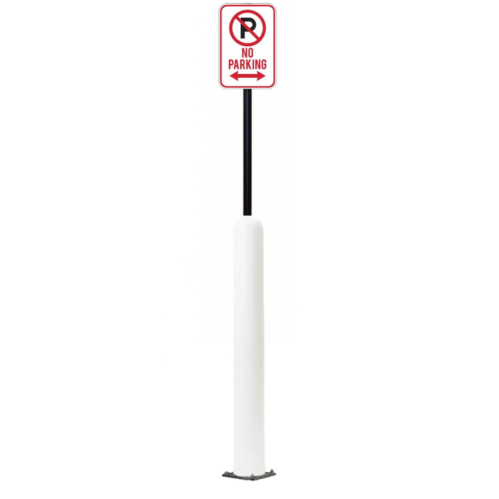 4" X 42" Base Plate Bollard Sign System 38