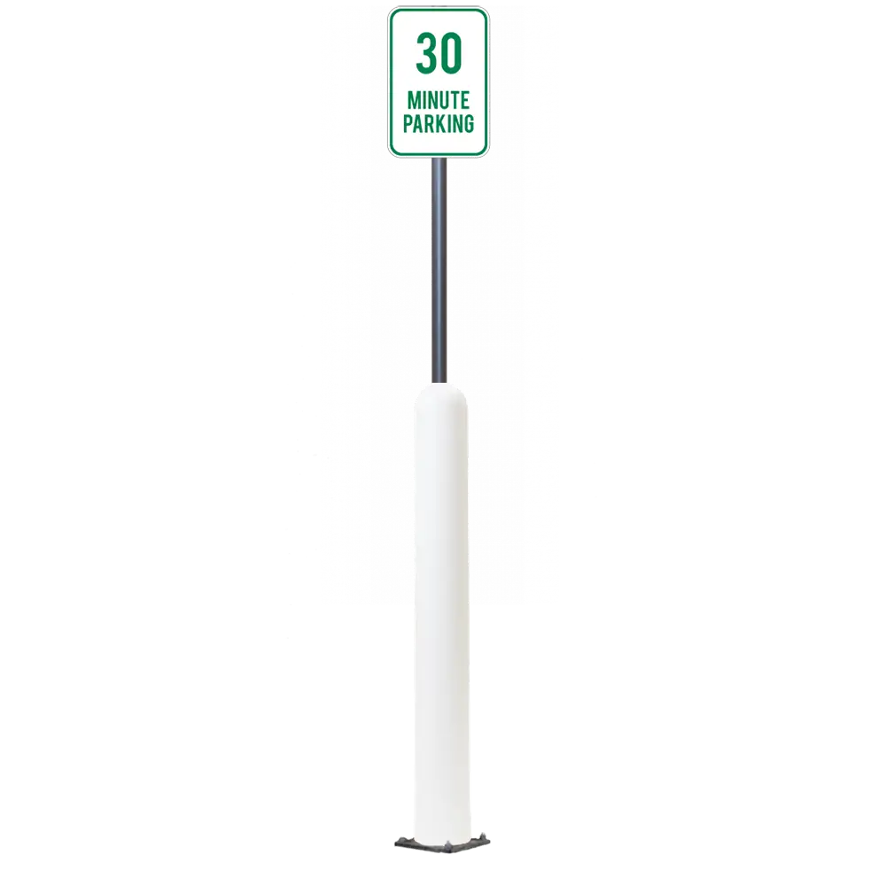 4" X 42" Base Plate Bollard Sign System 51