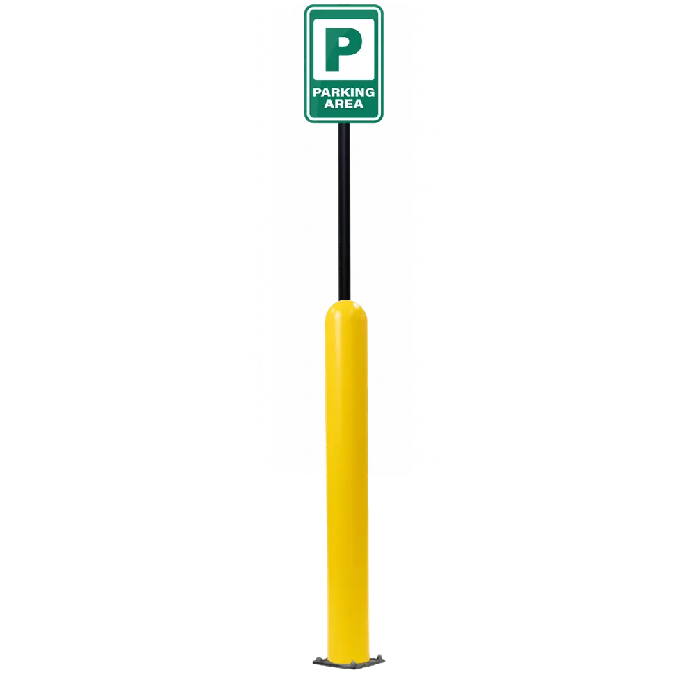 4" X 42" Base Plate Bollard Sign System 13