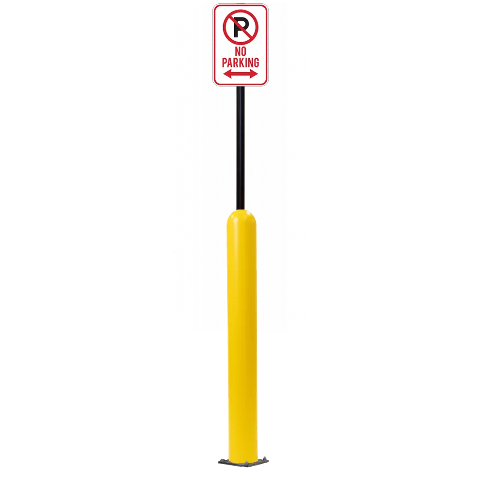 4" X 42" Base Plate Bollard Sign System 39