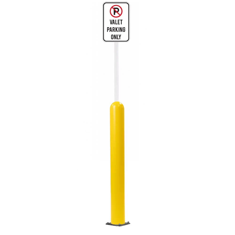 4" X 42" Base Plate Bollard Sign System 78