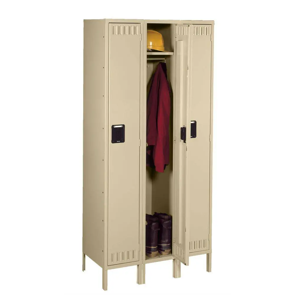 Single Tier 45"W X 15"D X 72"H Locker - Three Wide W/ Legs (Pre-Assembled) 1