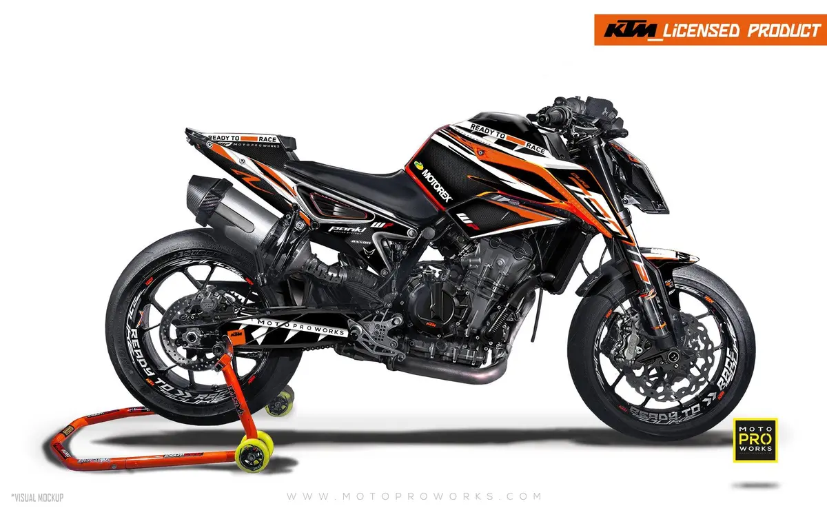 Ktm 790/890 Duke Graphics - "Scalpel" (Black/Orange) 1