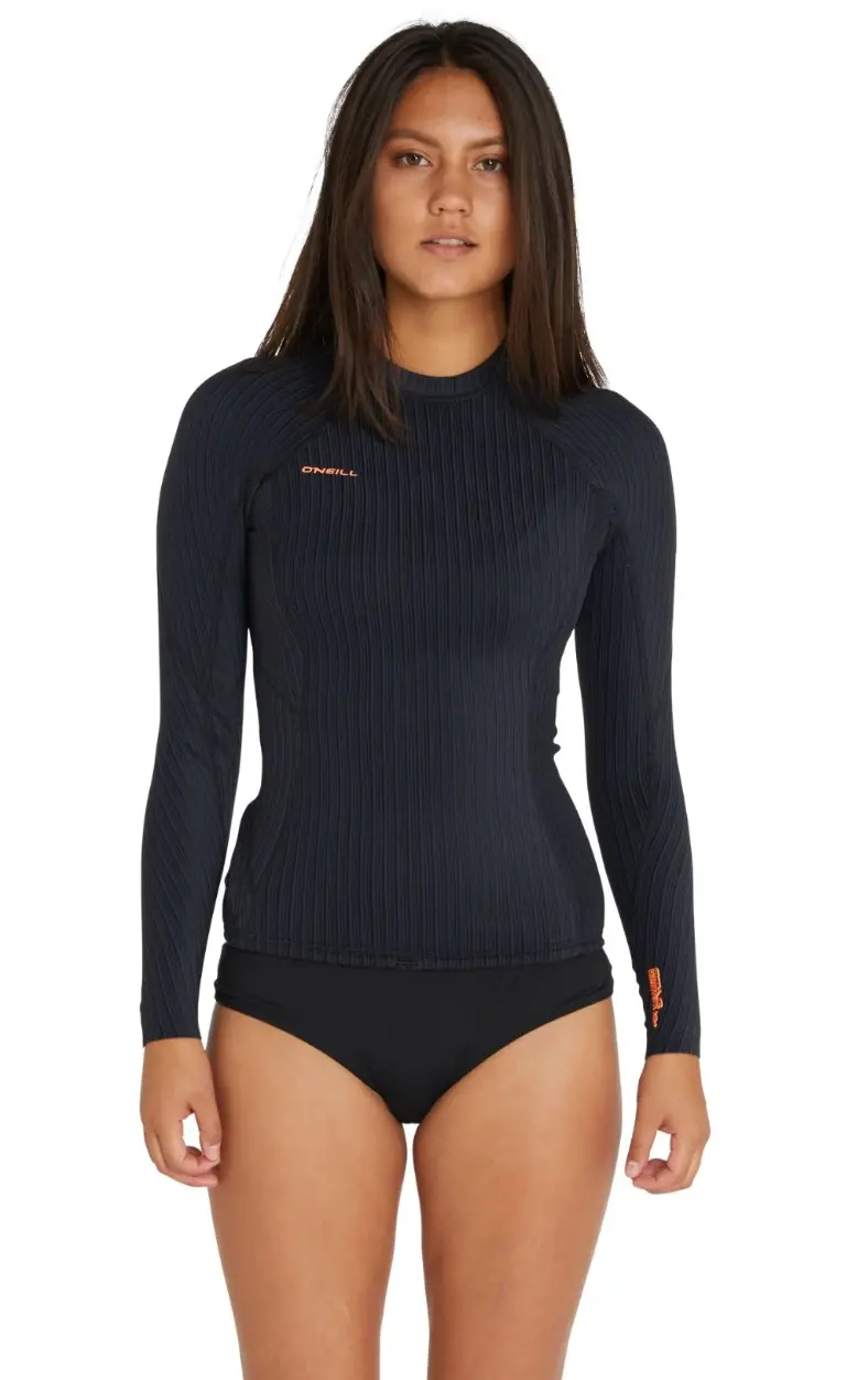 O'neill - Womens Hyperfreak Long Sleeve Wetsuit Jacket - Black 1